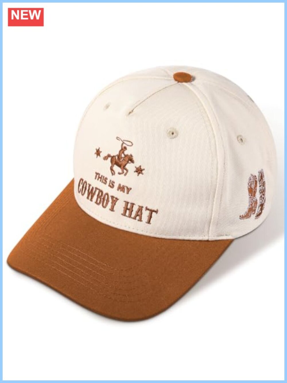 Western Cowboy Trucker Hat Embroidered Adjustable Unisex Baseball Cap